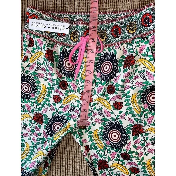 Alice + Olivia NYC Floral Slim Jogger Trouser Pant